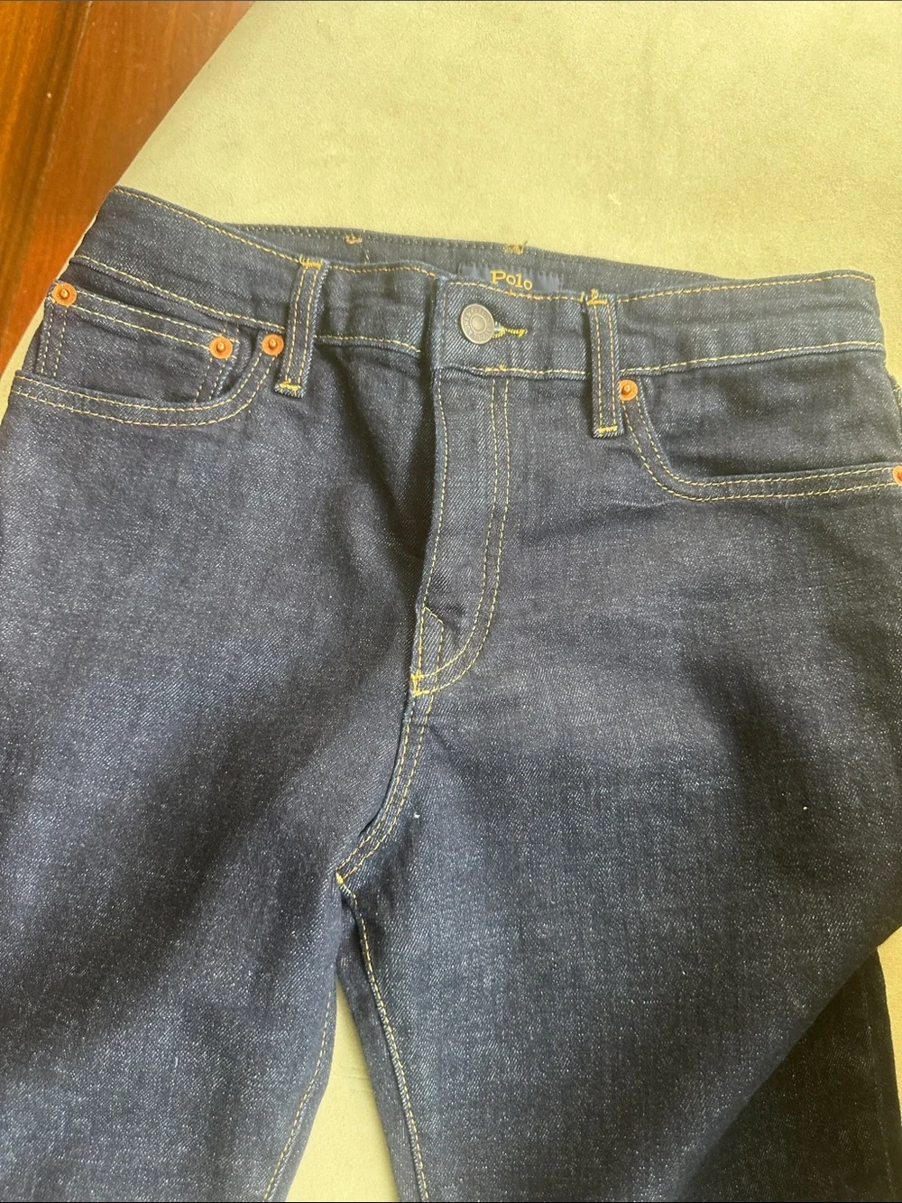 Ralph Lauren Men's Slim Straight Dark Blue Jeans